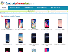 Tablet Screenshot of contractphonesdeals.co.uk